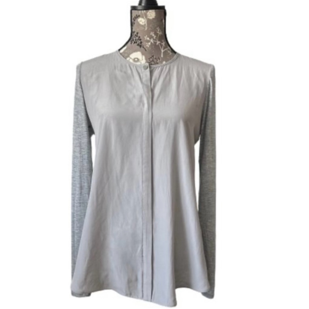 Lola & Sophie Women's Small Gray Long Sleeve Crew Neck Pullover Blouse/Shirt Top - Picture 14 of 14